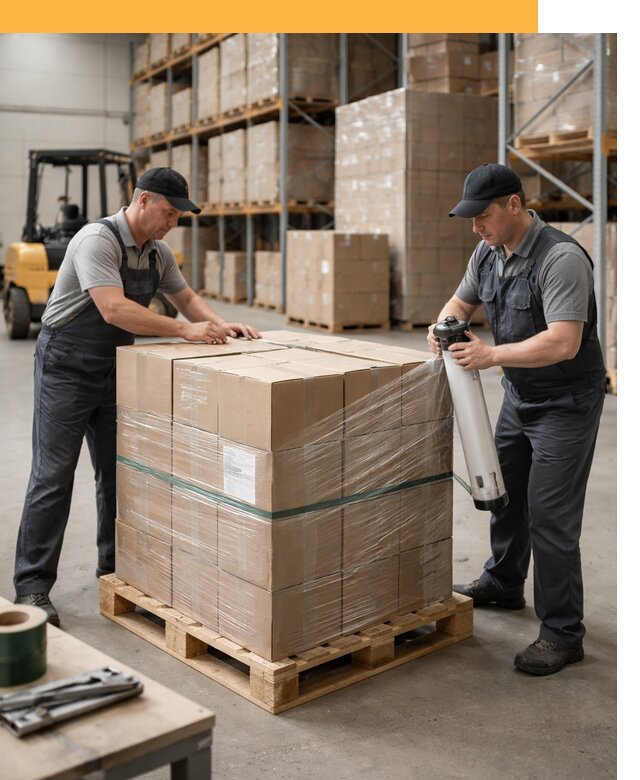 Упаковка и паллетирование грузов от 3559 руб: защита и крепление