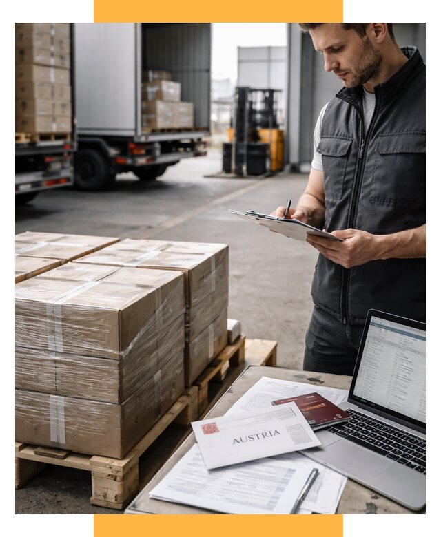 Доставка в Австрию от 66099 р. Логистика и экспорт СетСервис-Рнб